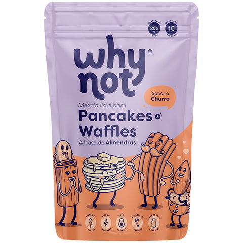 Mezcla Pancakes o Waffles de Almendra Sabor Churro Why Not