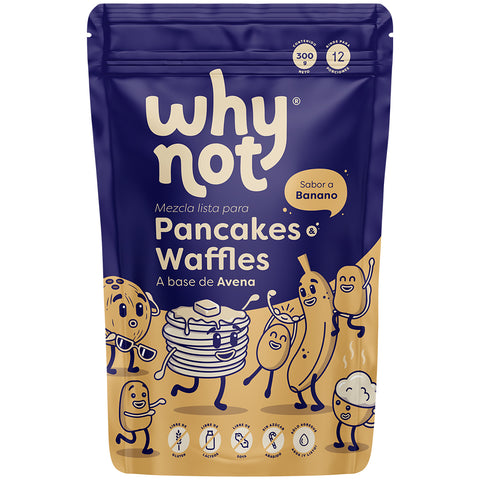 Mezcla Pancakes o Waffles De Avena Banano Why Not