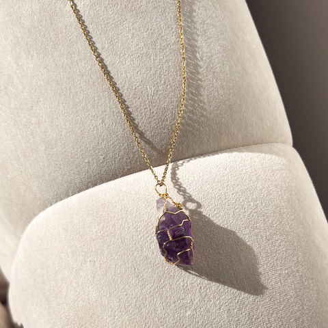 Collar en Cuarzo Amatista