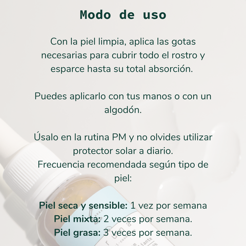 Serum exfoliante ácido glicólico 5% + láctico 5%
